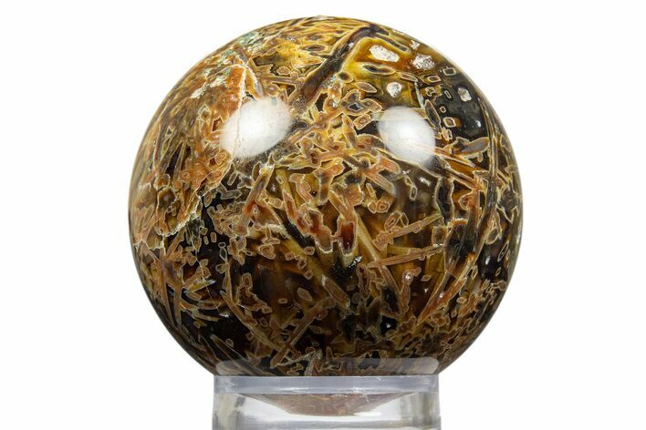 Polished Turkish Stick Agate Sphere - Turkey #308260